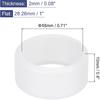 MECCANIXITY Silicone Rubber Bands Rings Non-slip 1" White for Wrapping Paper, Cord Wraps, Bundle 5pcs