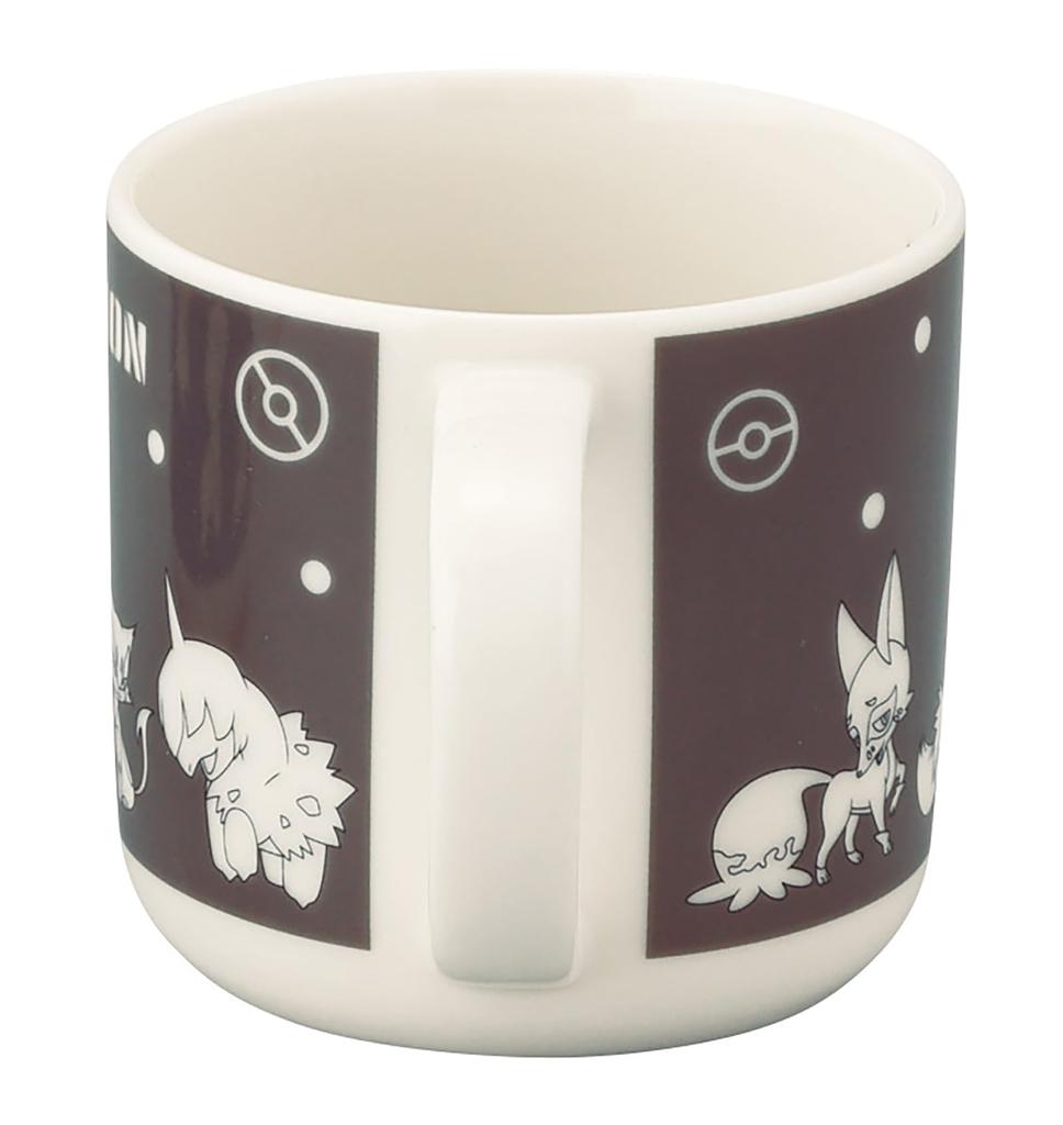 Yamaka Shoten 9 x Серия типов покемонов "Покемон" Кружка, Большая, Прибл.. 8см, 350мл, Темный, Мерч, Посуда, 3, Черный, PM273-11