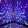 Auto Rotating Crystal Strobe RGB Lamp Dual Head DJ Stage Lamp Bulb Disco Lights  Birthday
