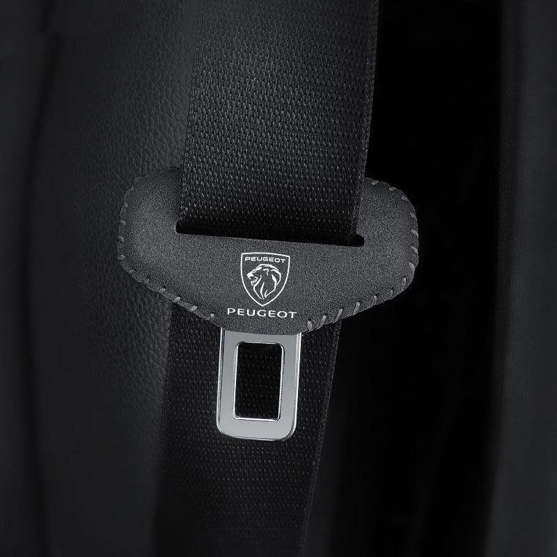 2pcs Car Seat Belt Clip Buckle Safety Cover Protector For Peugeot 2008 3008 307 308 206 207 208 407 508 5008 106 107 205 4008 ed1