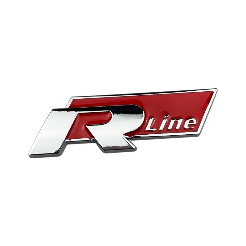 AABIP1 New 3D Metal Car Body Sticker Grill Emblem for Volkswagen VW R Rline Polo Passat B5 B6 B7 CC R32 Golf Jetta Tiguan Bora Scirocco