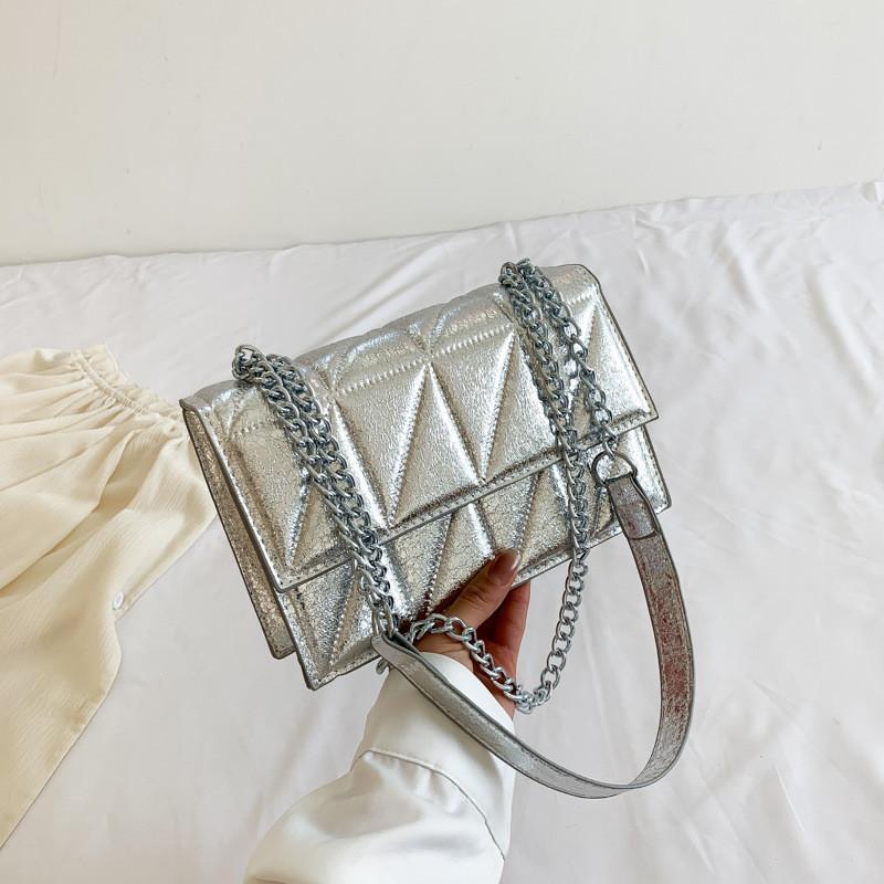 Модная Сумка-кроссбоди из Искусственной Кожи для Женщин Модная и Шикарная Маленькая Квадратная Сумка