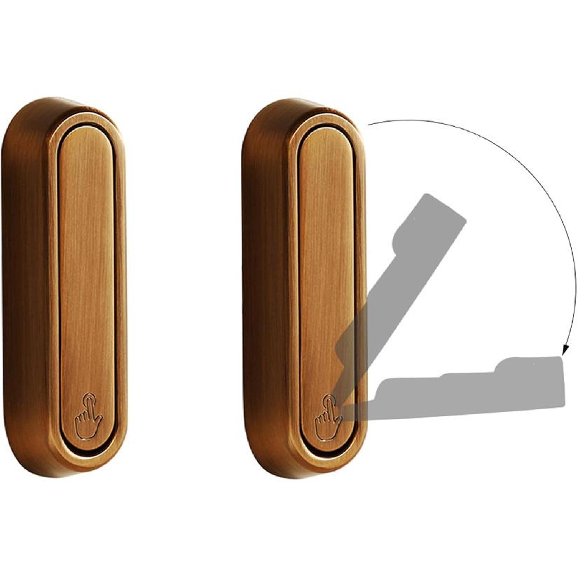 2PCS Folding Coat Hooks, Heavy Duty Wall Hooks Made of Zinc Alloy, Foldable Wall Hooks for Hanging Coats, Scarves, Hats, Bathrobes, Keys, Bags(Gold)