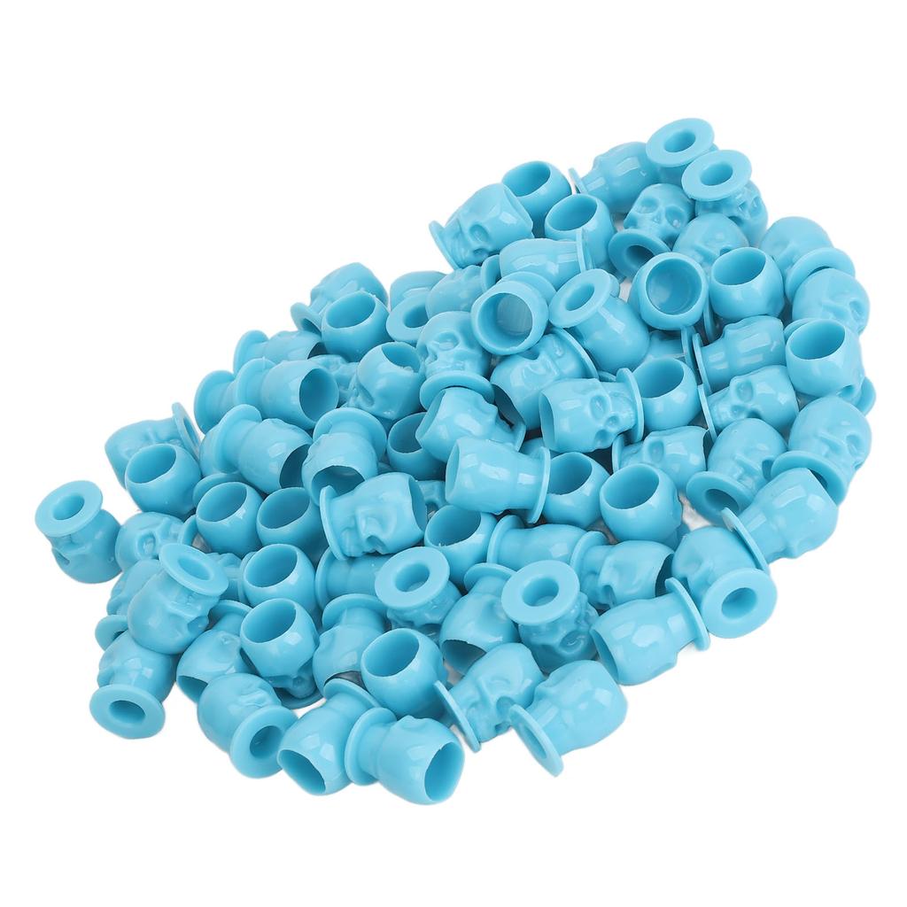 200pcs Tattoo Ink Cups Skull Shaped Stable Base Prevent Falling Off Microblading Pigment Cups
