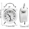 4 Inch Twin Bell Loud Alarm Clock Luminous Metal Frame Silent Student Alarm Clock Strong Wake-up Non-Ticking Table Clock