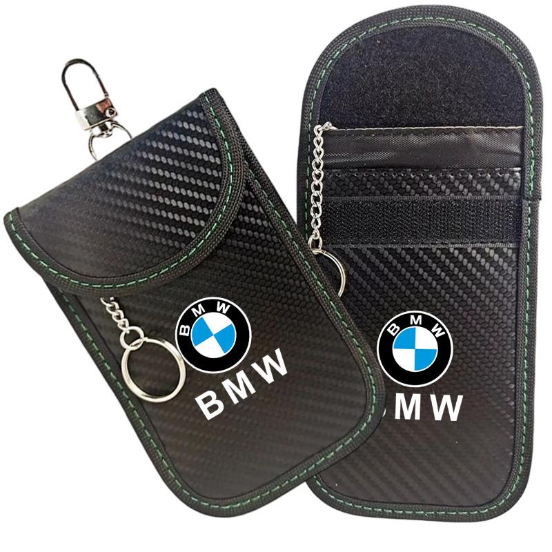 Для BMW Логотип Чехол для Автомобильного Ключа Сумка-Фарадей Блокирующая Сигнал Кейс для Ключей Антиугонный Органайзер для Хранения Автомобильных Ключей из Износостойкого Материала