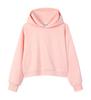 Silver Fox Velvet Women's 450g Heavyweight Hooded Sweatshirt - Short, Trendy Drop Shoulder Pullover for Autumn/Winter 