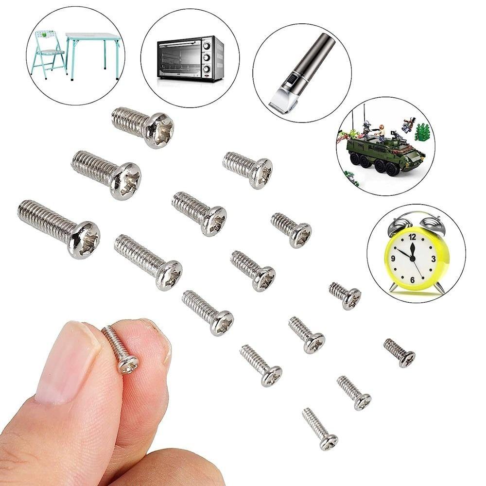 M1/M1.8/M2/M2.5 Small Screws Stainless Steel Machine Screws Repair Screws Glasses