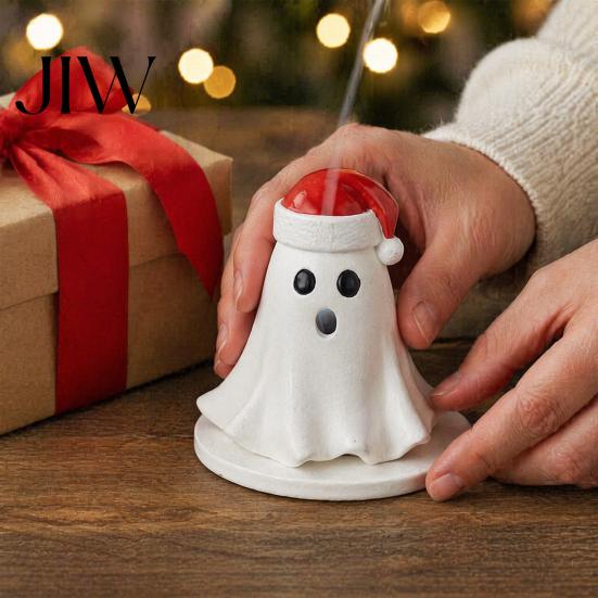 Incense Burner for Home Resin Ghost Burner, Christmas Hat Holder, with Halloween Decor Cones, Cone Holder Yoga Room Housewarming Presents