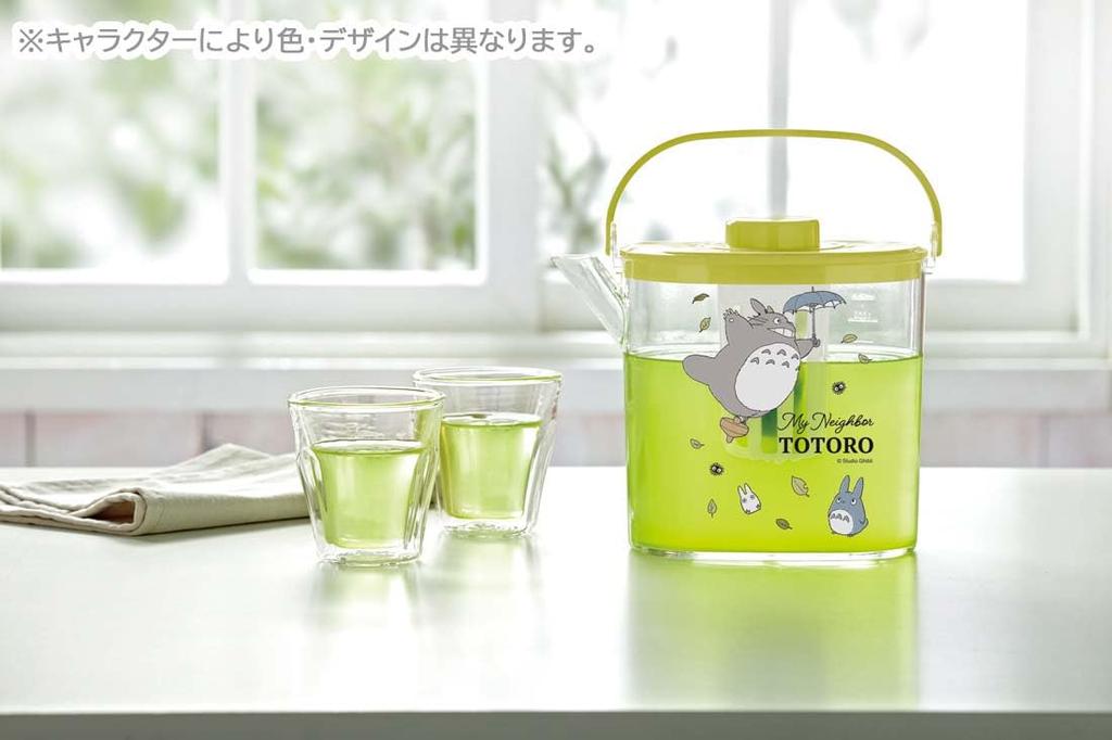 Skater Cold Tea Pot with Can Hold Hot Kuromi Flower Sanrio Design CM10-A Strainer, 1.2L Capacity, Heat-Resistant, Water, Wreath,