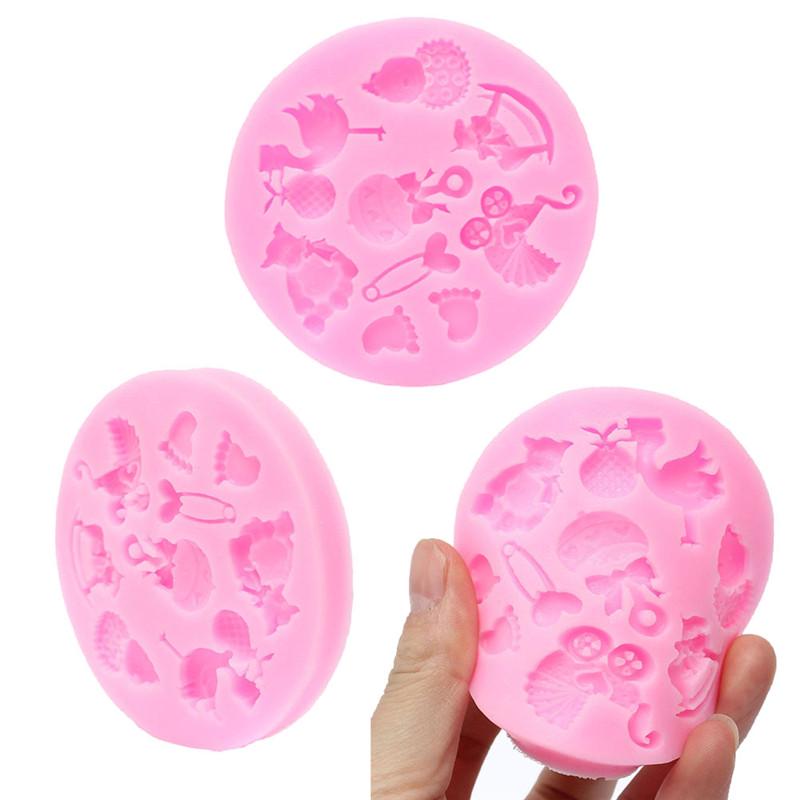 Силиконовая форма для детского душа, форма для помадки, торта, шоколадная выпечка, сахарный декор, MEIfang