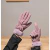 Warm Gloves for Women Plus Velvet Thickened Windproof and Cold Outdoor Cycling Driving Winter Touch Screen Autumn and Winter Gloves
