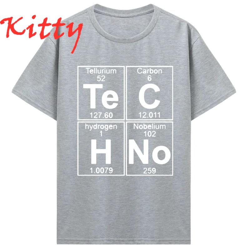 Новая забавная графическая унисекс футболка Te C H No Techno Поп-музыка Футболки с коротким рукавом Унисекс Футболка С круглым вырезом Унисекс Топ Унисекс Одежда