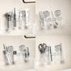 Wall-Mounted Punch-Free Suction Cup Toothbrush Holder & Bathroom Storage Box