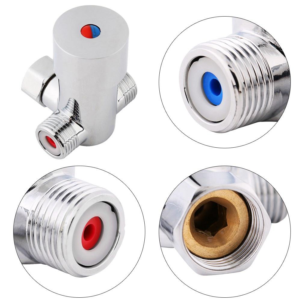 G1 2 Hot Cold Water Mixing Valve Thermostatic Mixer Temperature Control for Automatic Faucet