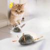 Funny Plush Mice Cat Toy Simulation Mouse Kitten Toy Bite-resistant Automatic Chirping Interactive Cat Chew Toy