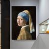 Жемчужные серьги Vermeer Girl 1665, выставочный постер, художественная печать на холсте, украшение для дома