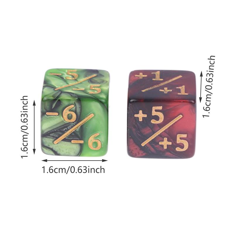 1 шт 16 мм 6-гранные игральные кости счетчики +1/-1 игральные кости детские игрушечные игральные кости для игры