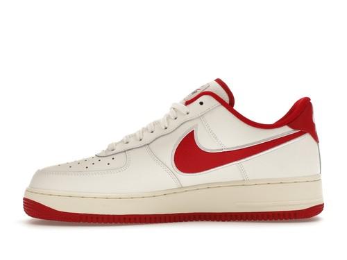 Nike Air Force 1 '07 Sail Gym Red Вышитый Swoosh - FV0392-101