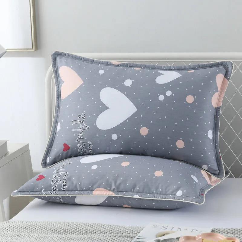 Две упаковки хлопковых наволочек для спальни, двойная одинарная наволочка, 48*74 см