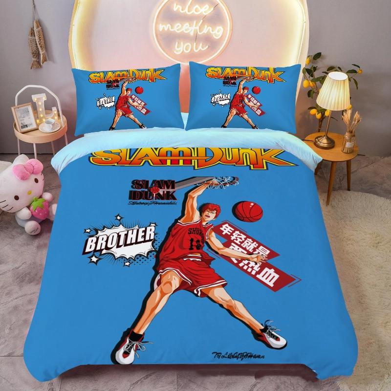 Аниме SLAM DUNK пододеяльники для молодых мальчиков Комплекты постельного белья 3D-печать пододеяльник наволочки Декор комнаты Домашний Мягкий Красивый