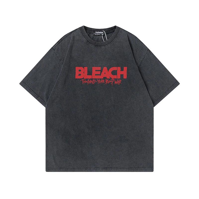 Аниме Футболки Мужские Женские Bleach Зараки Кенпачи С Принтом Кислотная Футболка Хлопок Графическая Панк Харадзюку Футболки Мужская Одежда
