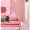 Интерактивная игрушка для кошек Handfree Cat Stick Играющий котенок Играющий тизер Палочка Игрушка на присоске Птица/перо Кошачья палочка Товары для домашних животных