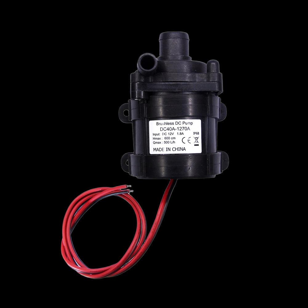 Water Pump DC12V Power Brushless DC Pump Waterproof 500L/H Flow Rate 600cm Max Head For Water Heating Mattress Food Spare Parts