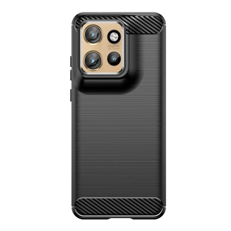 Чехол-накладка для Moto Edge 50 Neo Capas Бампер из углеродного волокна Задняя противоударная мягкая TPU-накладка Motorola Edge 50 Neo