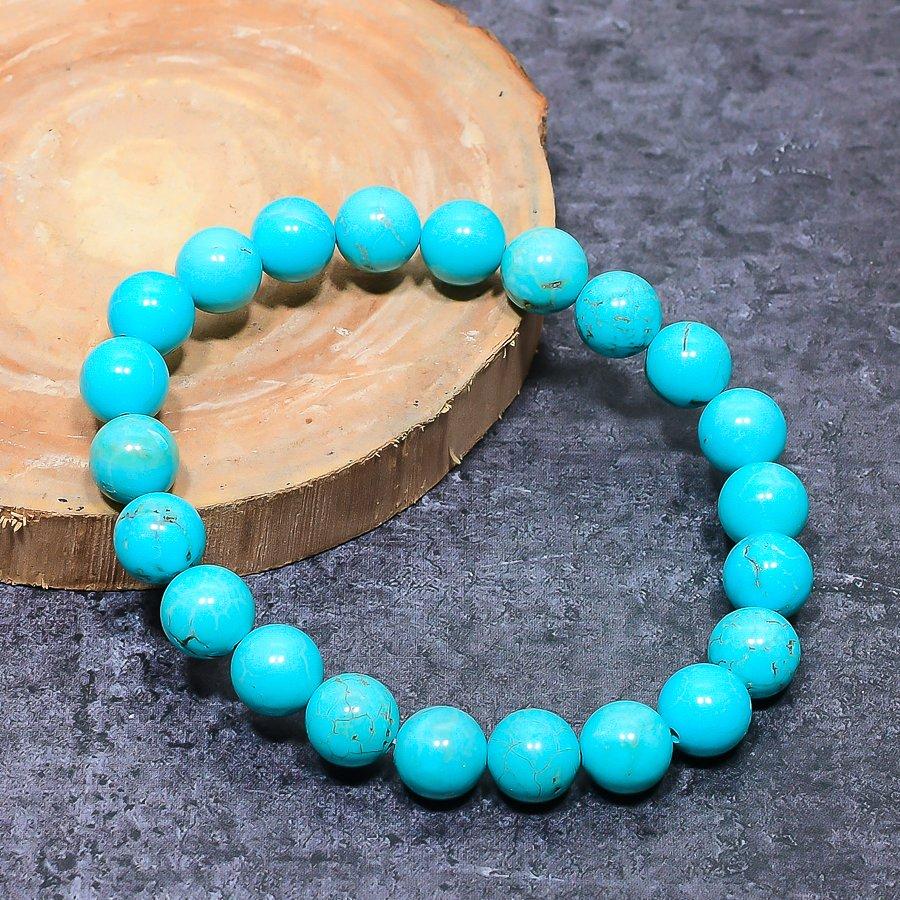 Натуральный бирюзовый браслет-манжета ручной работы Santa Rosa, регулируемый s6b77