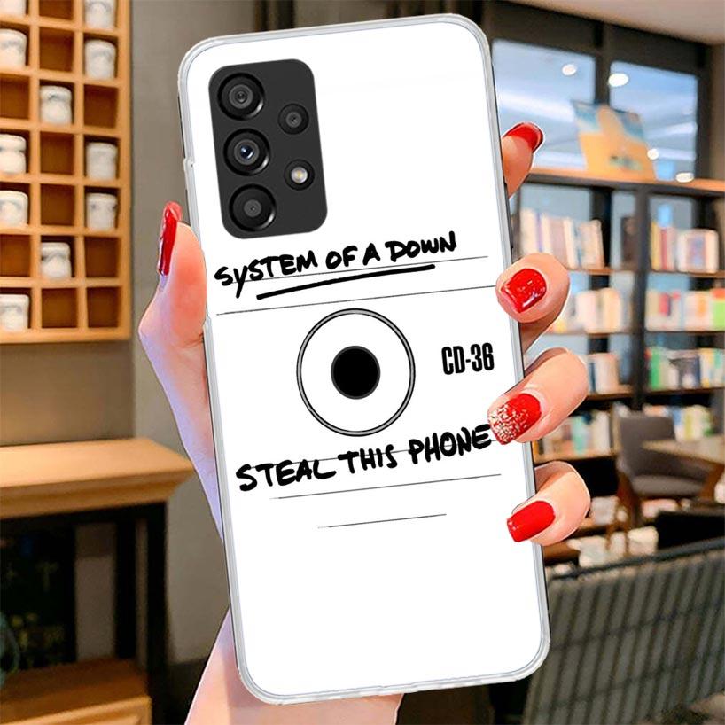 System Of A Down Phone Case For Samsung Galaxy A12 A22 A32 A52 A72 A02S Phone Case Note 20 Ultra 10 S10 Plus A51 A71 A50S A20S A