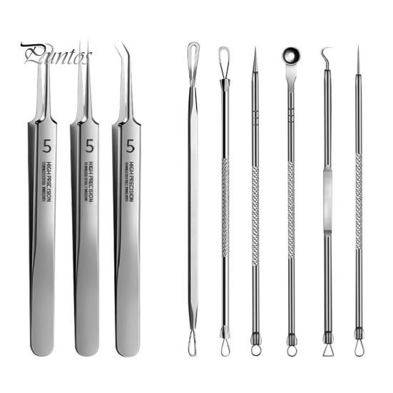 Ультратонкий Нет. 5 ячеек, зажим для прыщей, угрей, игла от прыщей из нержавеющей стали, пинцет, салон красоты, инструменты для очистки пор, ухода за лицом