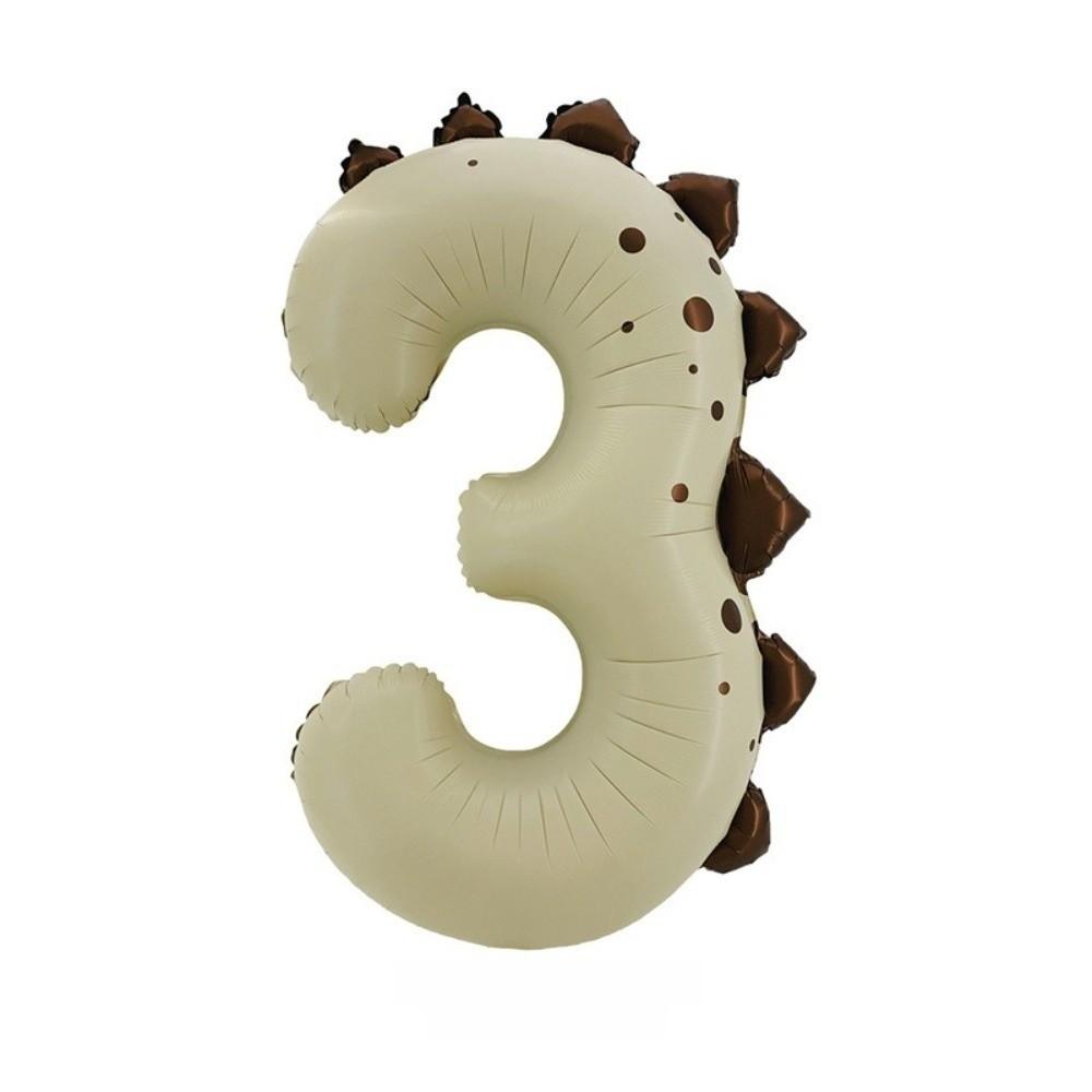 Matte Finish Dinosaur Theme Balloons Number Shape Birthday Party Balloons For 1-3 Year Olds