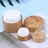 5–100g Natural Bamboo Cosmetic Containers, Refillable Jars for Creams, Nail Art, and Face Masks