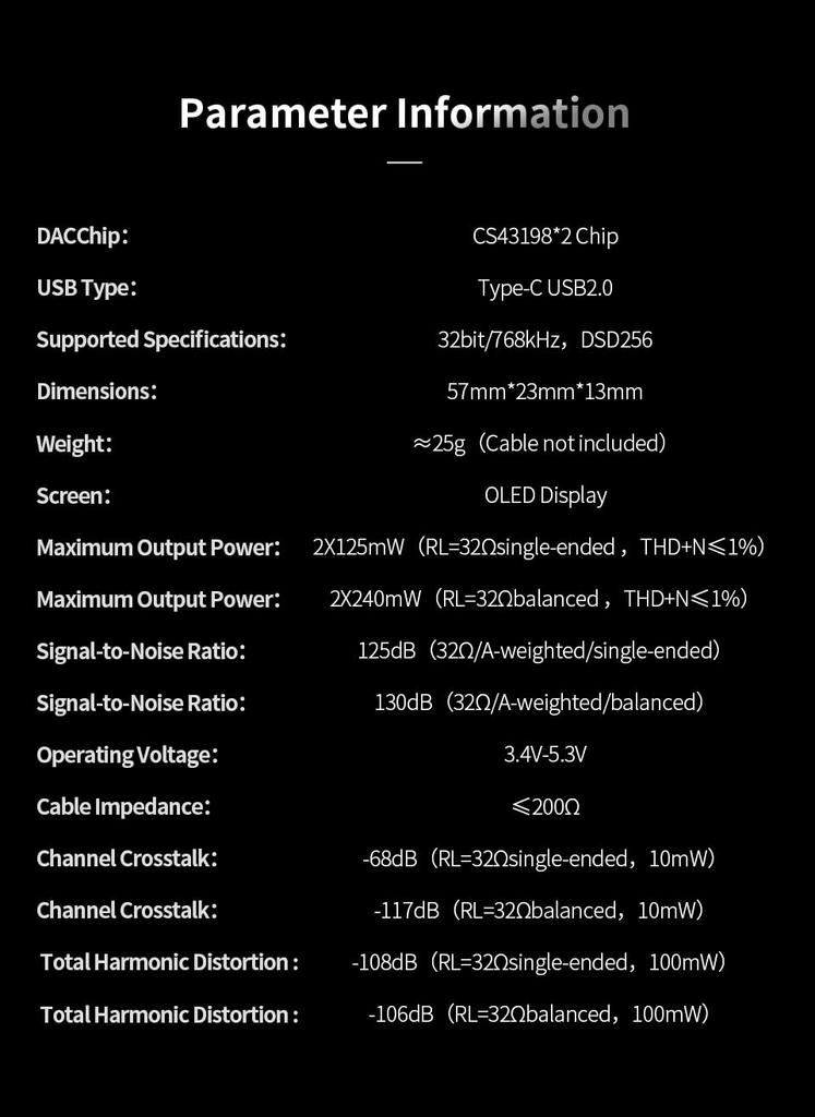 TRN TE Pro Small Amplifier DAC Smartphone AMP Resolution DSD256 Chip CS43198 Усилитель для наушников Портативный усилитель для наушников Jack [Высокая совместимость]