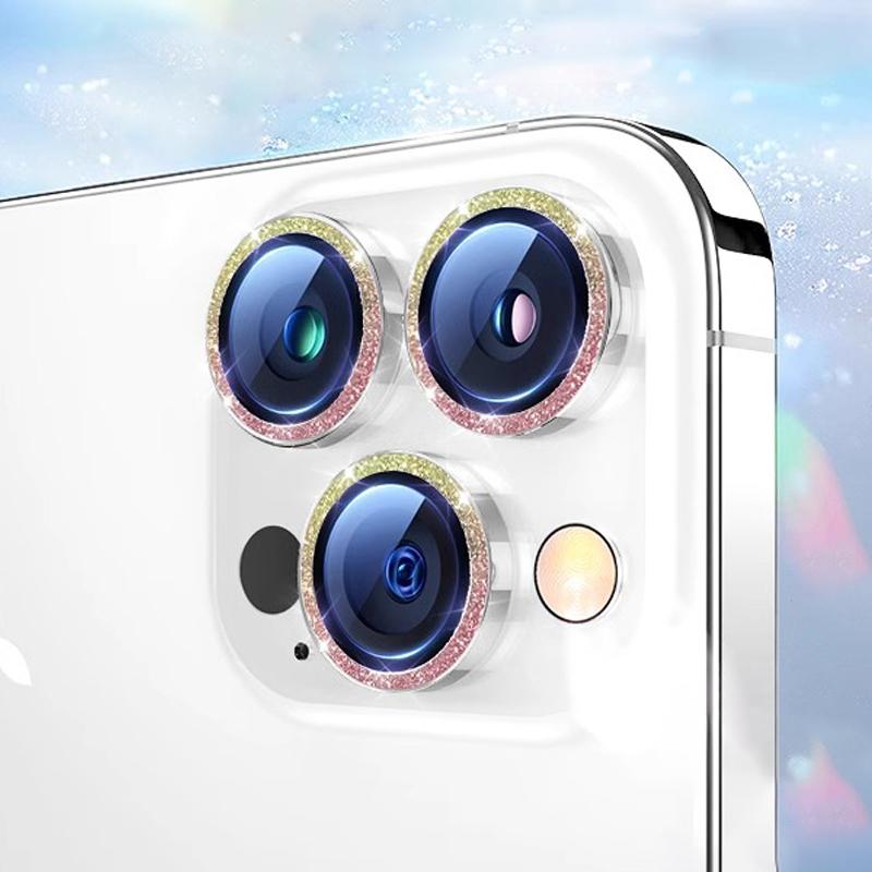 Роскошное защитное стекло для объектива камеры Diamond для iPhone 16 15 14 Plus 13 12 Mini 11 Pro Max, цветная металлическая защитная пленка для объектива