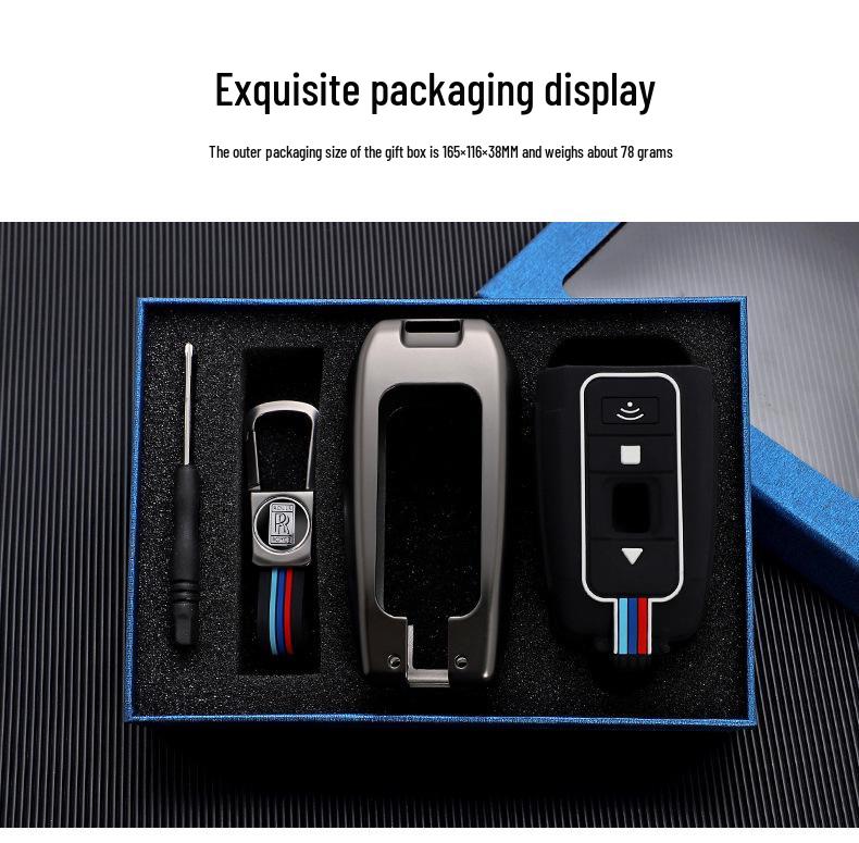 Metal Key Case for Rolls-Royce: Ghost, Cullinan, Phantom, Wraith, Dawn
