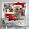 Трансграничные новые оригинальные рождественские домашние гобелены для домашних животных, настенные гобелены, пляжные полотенца и коврики