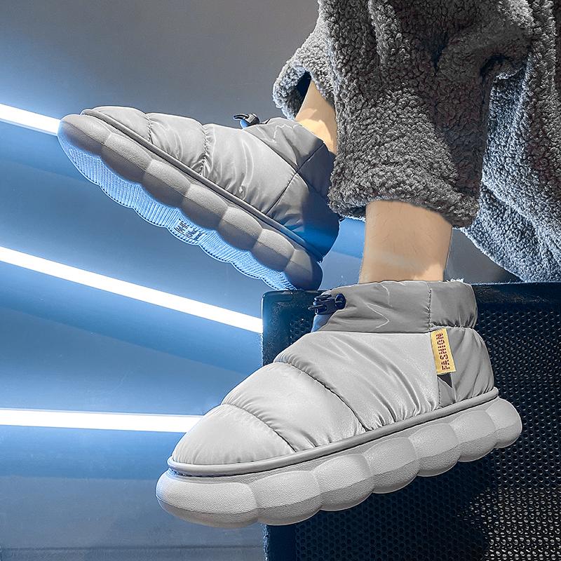 Мужская теплая зимняя хлопчатобумажная обувь. Женские теплые меховые домашние тапочки. Нескользящие плюшевые тапочки из ЭВА. Домашняя обувь для пар на толстой подошве. Шлепанцы. Детские тапочки.