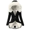 Durable Lady Coat Thermal Plush Lining Soft Hooded Long Sleeve Coat