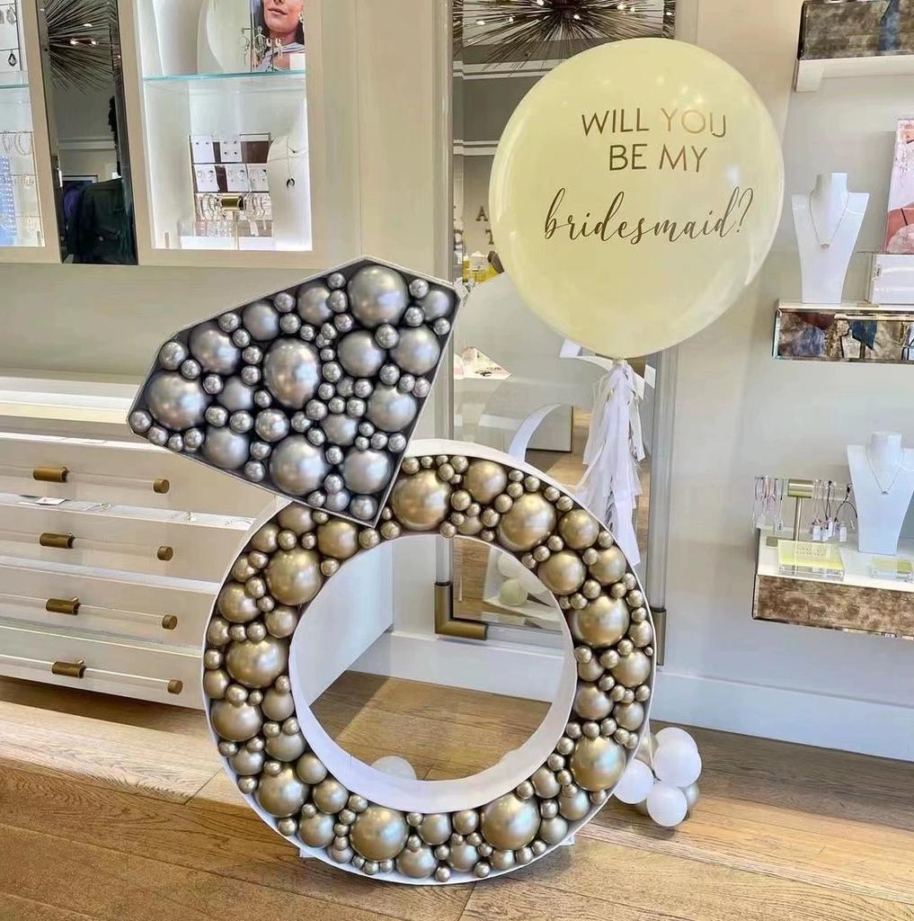 1 шт. 94 см/37 дюймов Алмазный каркас-шатер из пенокартона Алмазное свадебное украшение Праздничный декор для вечеринки Юбилейное украшение Без шаров