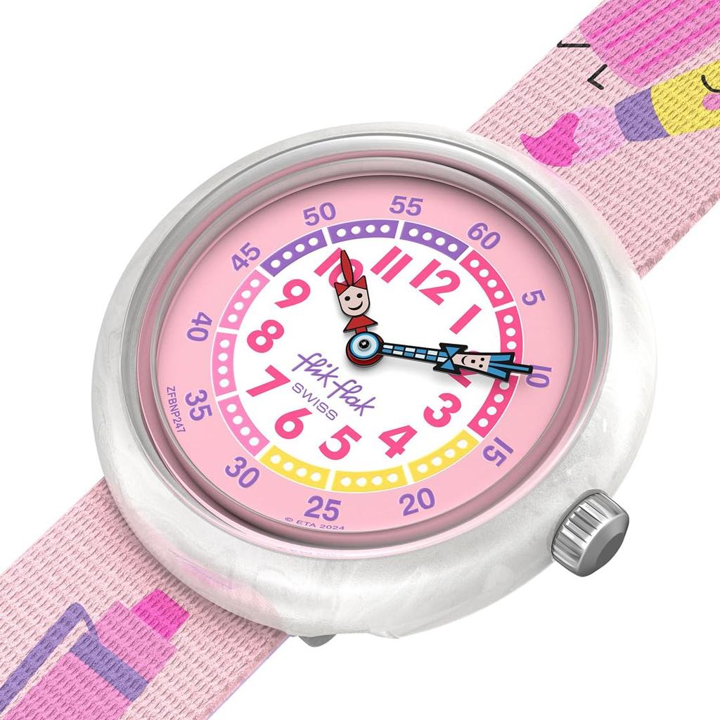 Часы Swatch Flik Flak in My Bag Розовые FBNP247, Для девочек