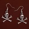 Серьги с черепом Пираты черепа Панк Очарование Готические серьги Хэллоуин Серьги Подарок