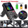 FM-передатчик 1,8-дюймовый цветной экран беспроводной автомобильный комплект громкой связи QC3.0 быстрая зарядка высокие частоты басы автомобильный MP3-плеер