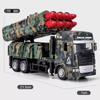 1/32 Missile Rocket Launcher Model Car Toy Metal Body Rubber Doors Opened Military Alloy Vehicle Models Ornaments Gifts for Boys