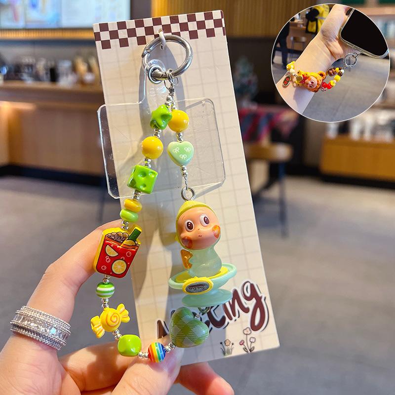 Handmade DIY Stars, Cute Dolls, Beaded Mobile Phone Chain Pendant, Car Keychain, Doll Pendant Accessories.