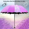 UV Protection Portable Sunshade Bloom In Water Women's Parasol Folding Rain Umbrella  Travel