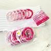 12pcs/set Colorful Hair Rope Set High Quality Elastic Rubber Band Simple Ponytail Holders  School