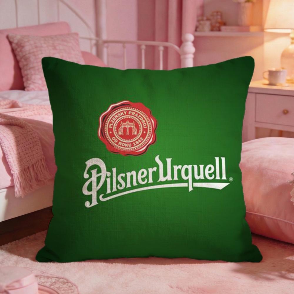 Beer PPilsner Urquells Cushion Cover Premium Comfort Reversible Pillow Cove Two in One Design for Any Room Car Interior