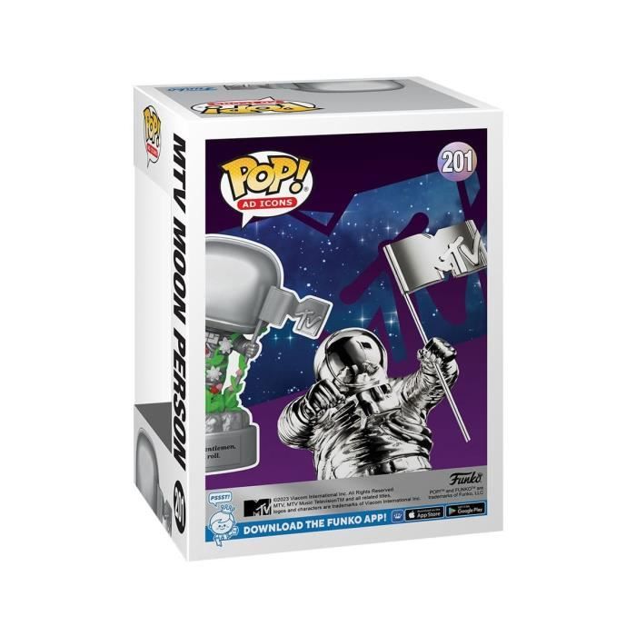 Figurine POP! Ad Moon Person 9 cm - FUNKO - MTV 40th - Noir - Mixte - A partir de 3 ans